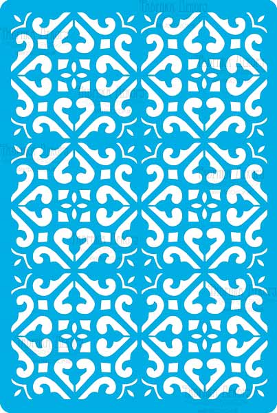 Stencil for crafts 15x20cm "Byzantine mini background style" #319