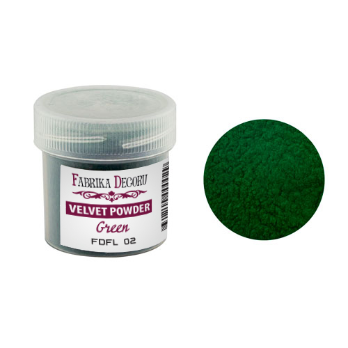 Samtpuder, Farbe grün 20 ml - Fabrika Decoru