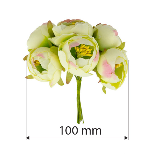 Цветы жасмина maxi Салатовые с розовым 6 шт - Фото 0