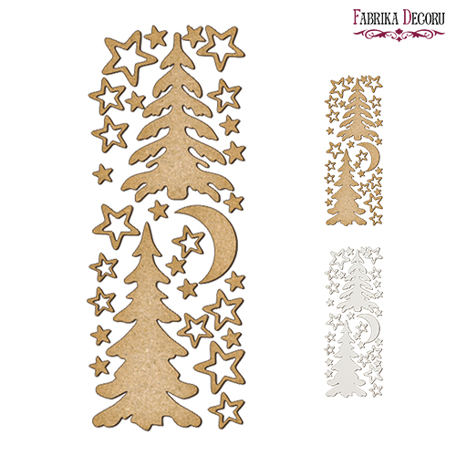 Set of mdf elements for decorating #153