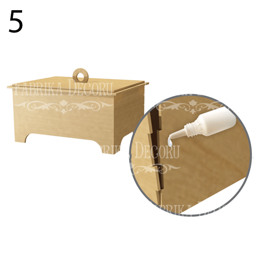 Jewelry boxes for accessories and jewelry, 3pcs, DIY kit #042 - foto 5