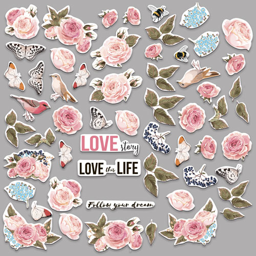 Set of die cuts Sensual Love, 57 pcs - foto 1