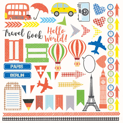 Double-sided scrapbooking paper set European holidays 8"x8", 10 sheets - foto 0