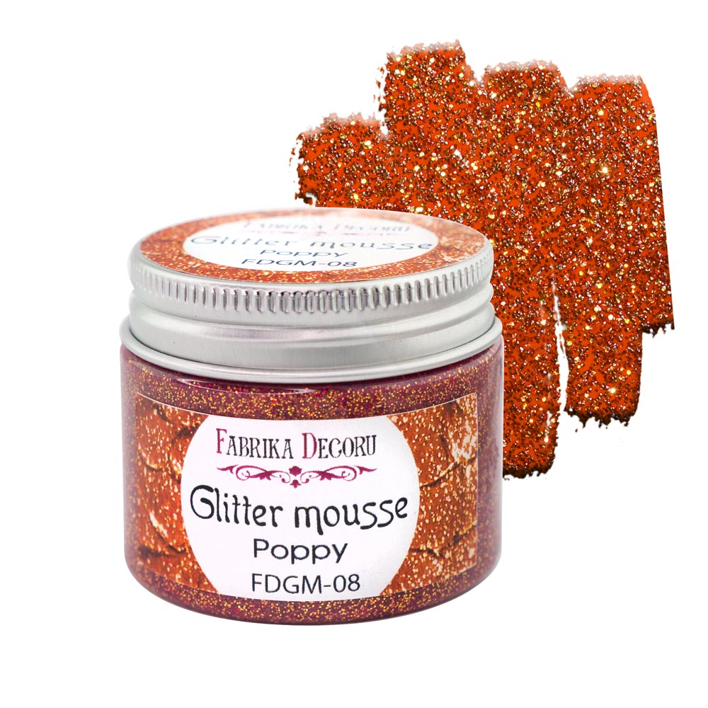 Glitzermousse, Farbe Poppy - Fabrika Decoru