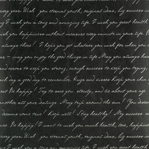лист крафт бумаги с рисунком письмо на черном 30х30 см
