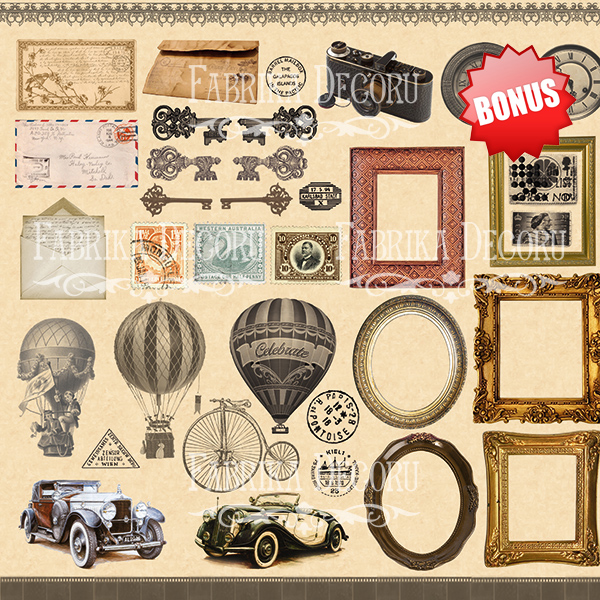 Doppelseitig Scrapbooking Papiere Satz Shabby Memory, 30.5 cm x 30.5cm, 10 Blätter - foto 0  - Fabrika Decoru