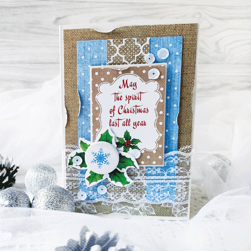 Greeting cards DIY kit, "Christmas greetings" - foto 5