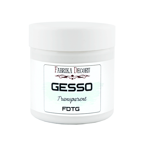 Przezroczysty akrylowy grunt „Gesso transparent”, 150ml - Fabrika Decoru