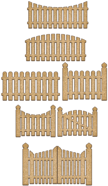 set of mdf ornaments for decoration #151