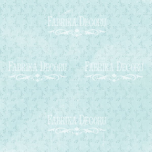 Blatt doppelseitiges Papier für Scrapbooking Shabby Baby Girl Redesign #34-02 12"x12" - Fabrika Decoru