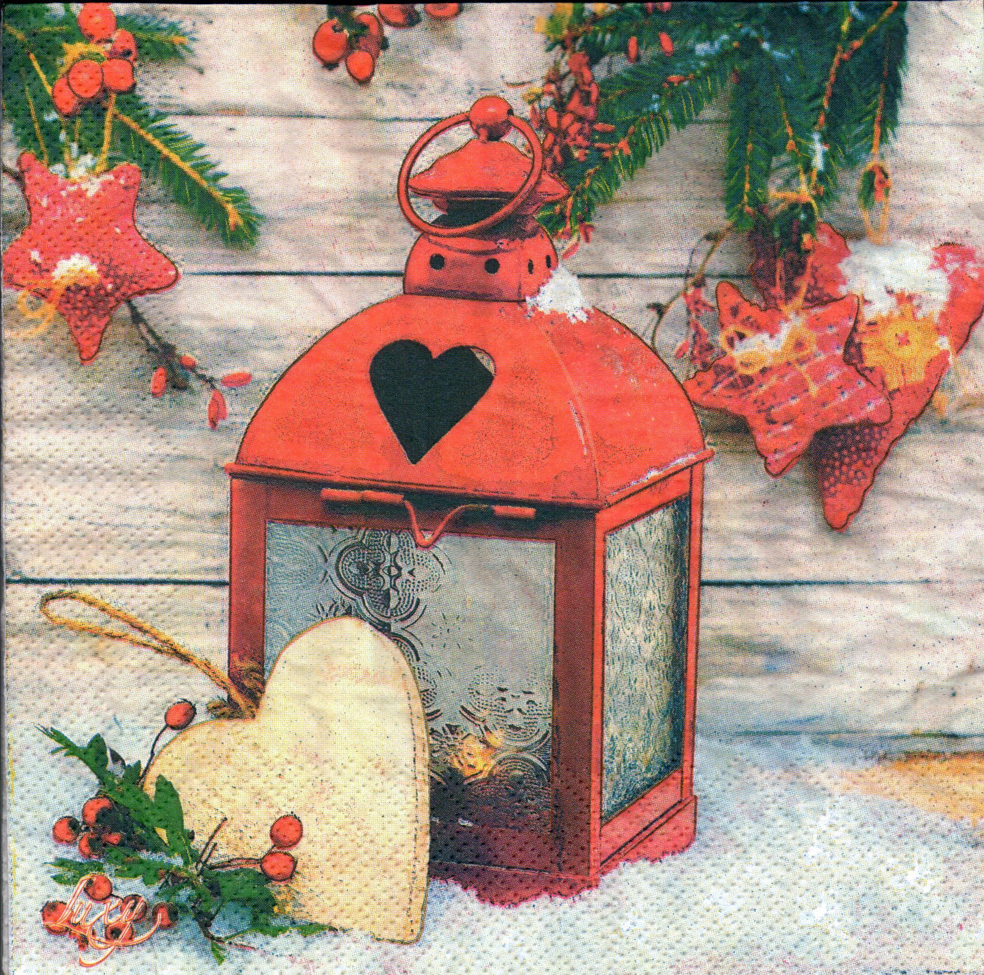 Decoupage-Serviette "Winterlaterne" - Fabrika Decoru