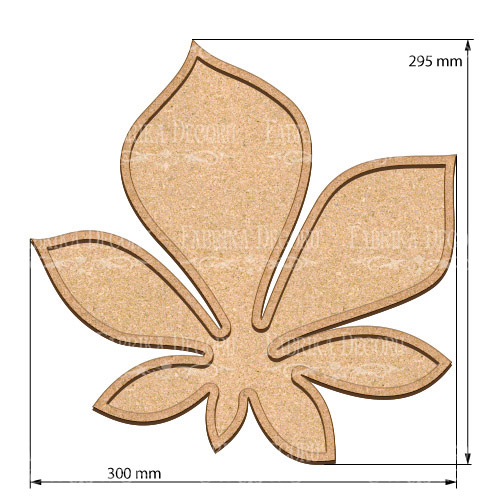  Art board Chestnut leaf 30х29,5 cm - foto 0