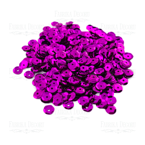 Sequins Round rosettes, fuchsia metallic, #212 - foto 0