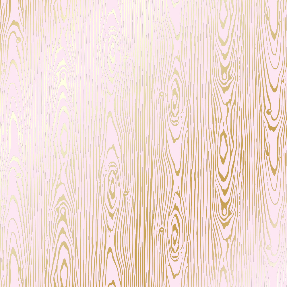 Arkusz papieru jednostronnego wytłaczanego złotą folią, wzór  Golden Wood Texture, Jasnoróżowy, 30,5x30,5cm  - Fabrika Decoru
