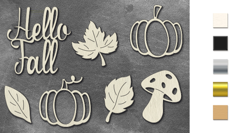 Spanplatten-Set Hello Fall #822 - Fabrika Decoru