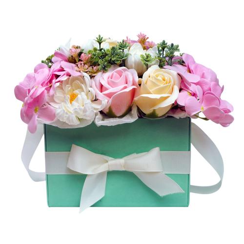 "tiffany" flowers in a box purse, 200x 200 x 100 mm