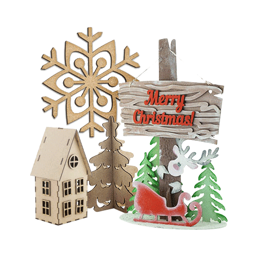 WOODEN DECORATIONS AND BLANKS