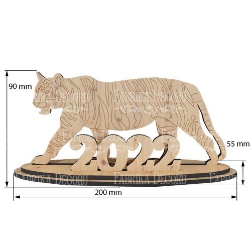 Заготовка для декорирования #427 "Тигр 2022 #3" - Фото 0