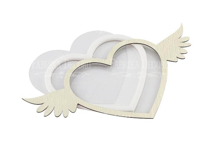 Shaker dimension set "Heart with wings" 18.7x10 cm 