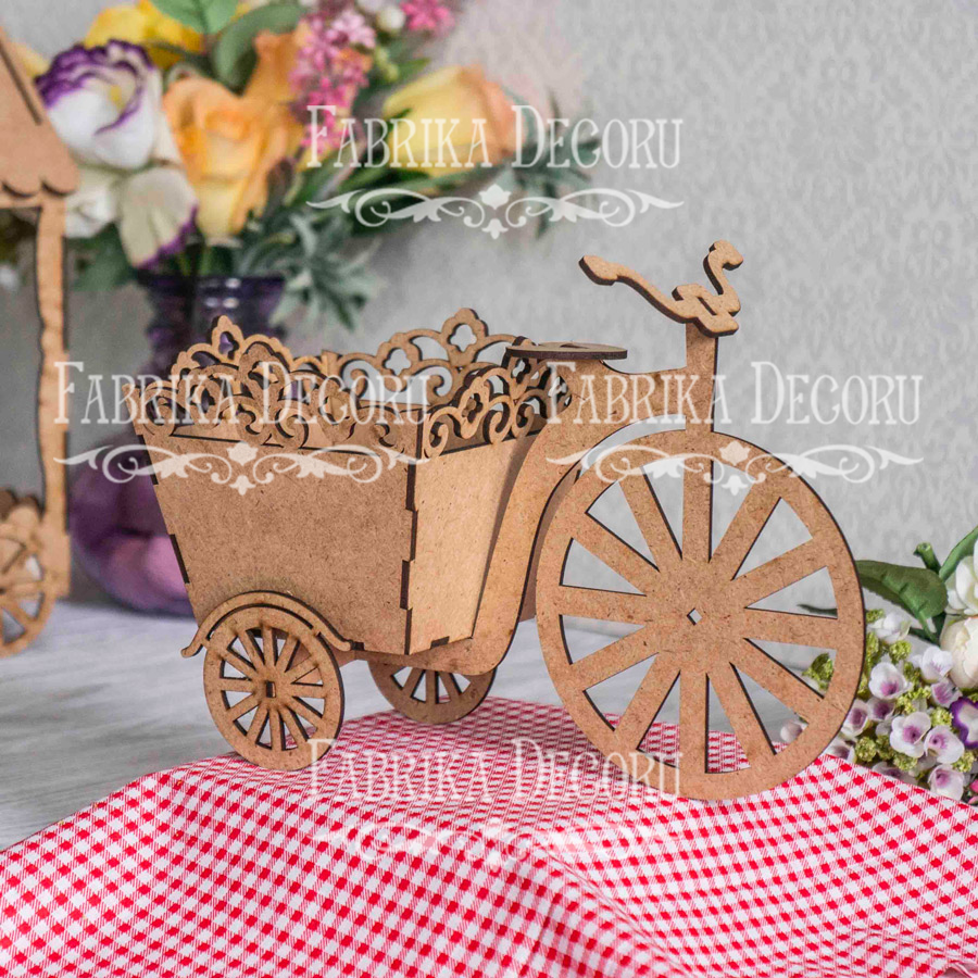 Desk organizer set "Bicycle with flowers" #048 - foto 0