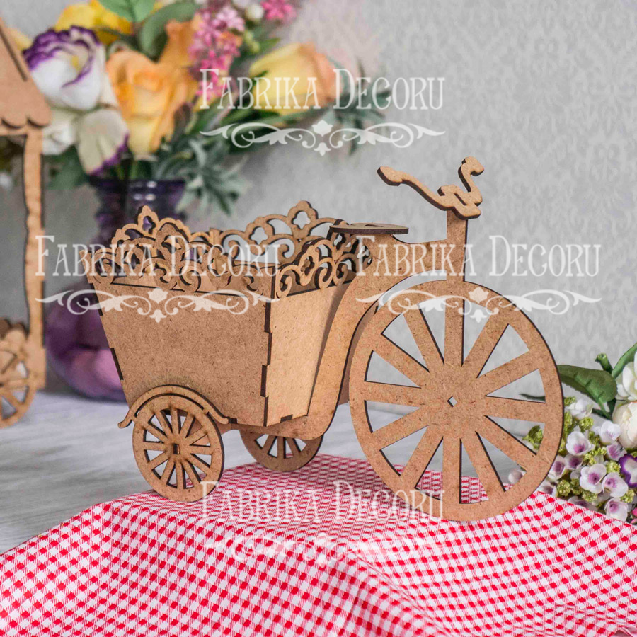 Schreibtisch-Organizer-Set "Fahrrad mit Blumen" #048 - foto 0  - Fabrika Decoru