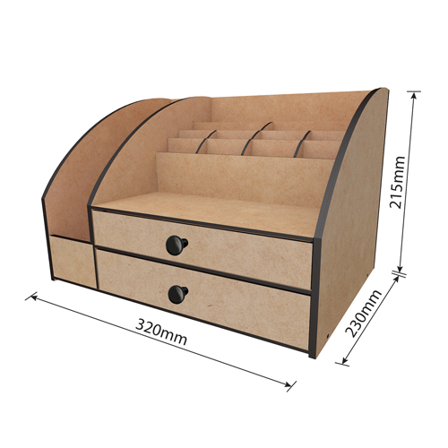 Schreibtisch-Organizer für Papiere, Schreib- und Bastelmaterial, 320mm x 230mm х 215mm, DIY-Bausatz #392 - foto 2  - Fabrika Decoru