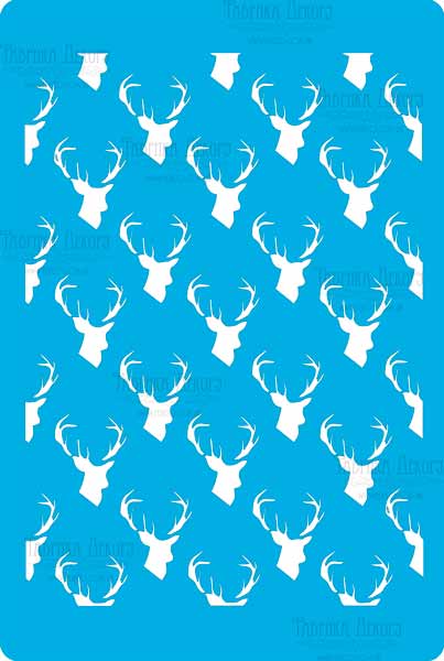 Stencil for crafts 15x20cm "Deer background" #238