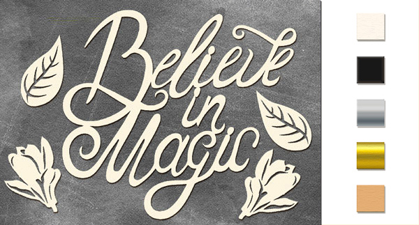 Spanplatten-Set "Believe in Magic" #196 - Fabrika Decoru