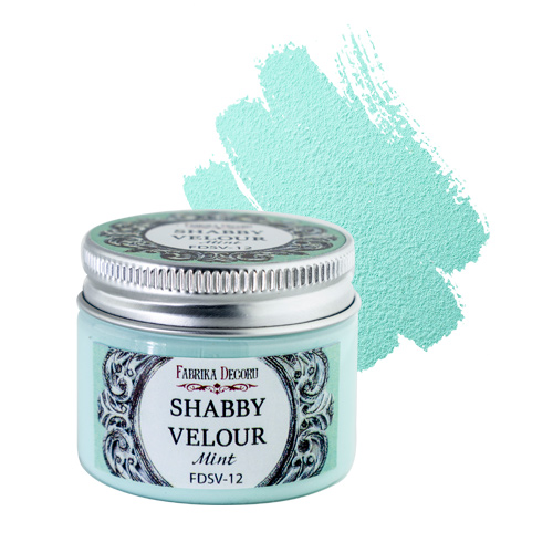 Shabby Veloursfarbe Mint - Fabrika Decoru