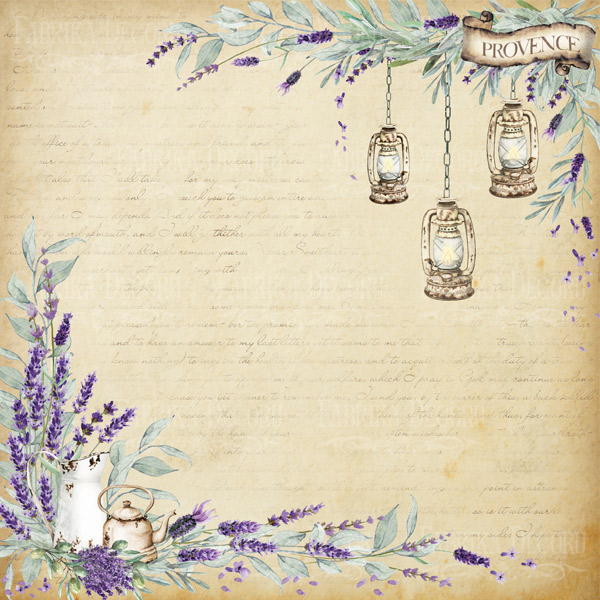 Doppelseitiges Scrapbooking-Papierset Journey to Provence, 20 cm x 20 cm, 10 Blätter - foto 1  - Fabrika Decoru