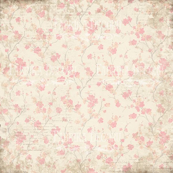 Sheet of double-sided paper for scrapbooking Letters of love #8-03 12"x12" - foto 0