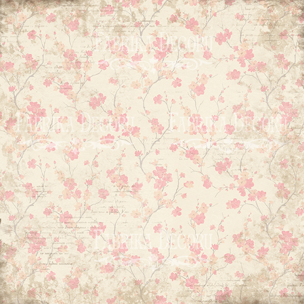 Blatt doppelseitiges Papier für Scrapbooking Liebesbriefe #8-03 12"x12" - foto 0  - Fabrika Decoru