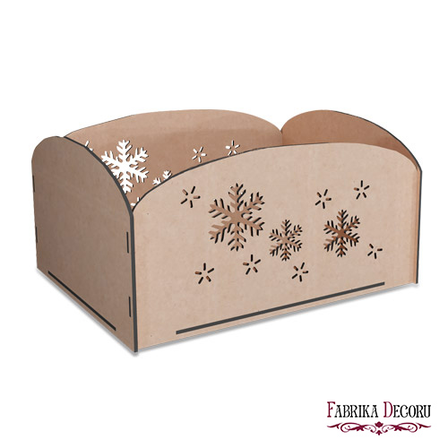 Geschenkbox mit Schneeflocken, 295 х 150 х 240 mm, DIY-Bausatz #293 - Fabrika Decoru