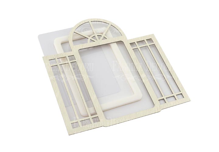 Shaker-Maß-Set "Shuttered Window" 15,1x15,4cm - Fabrika Decoru