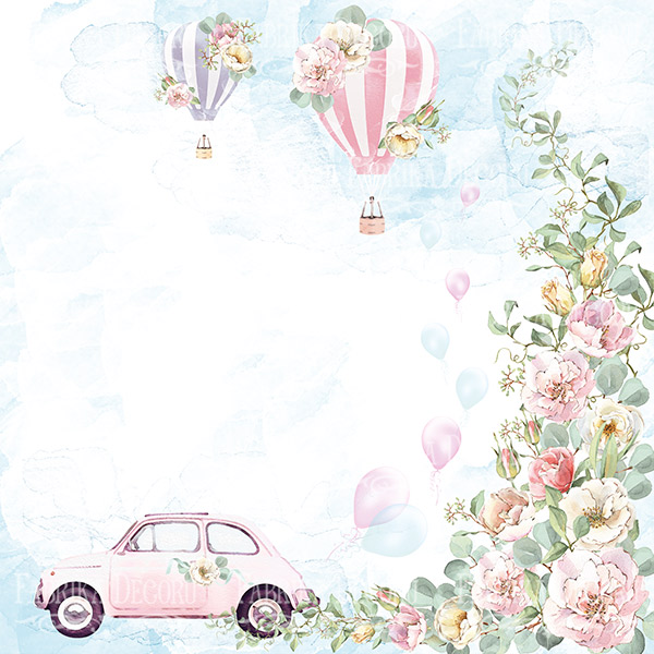 Doppelseitig Scrapbooking Papiere Satz Walking on Clouds, 30.5 cm x 30.5cm, 10 Blätter - foto 4  - Fabrika Decoru