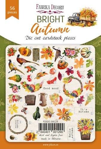 Set of die cuts Bright Autumn, 56 pcs - foto 0