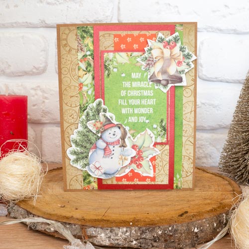 DIY Kit for making up 3 pc "Awaiting Christmas" greeting cards, 12cm x 15cm, #2 - foto 1