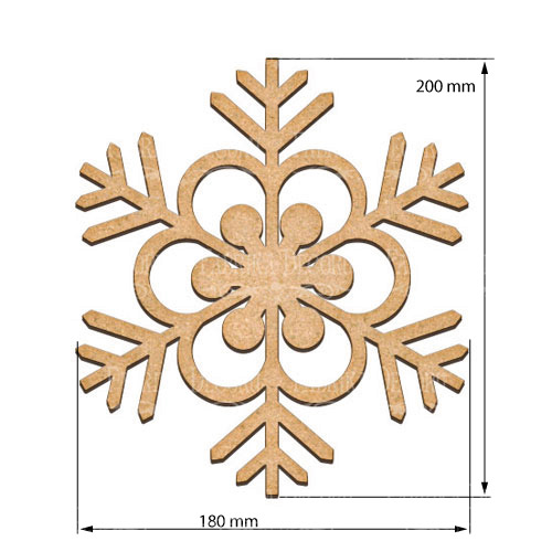  Art board Snowflake 1 18х20 cm - foto 0