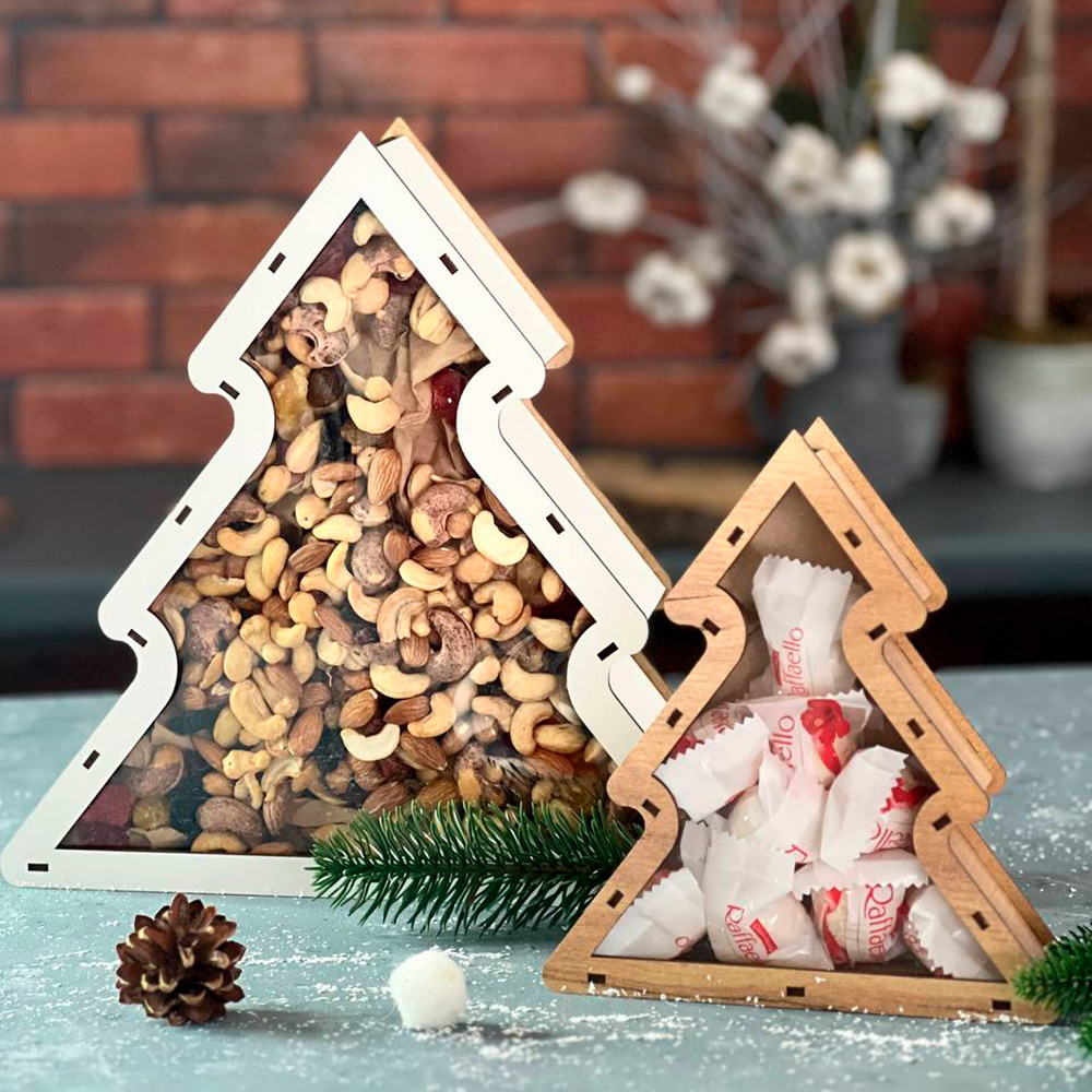 Gift box for sweets and presents, “Christmas Tree”, size XL: 30cm x 30cm x 7cm - foto 1