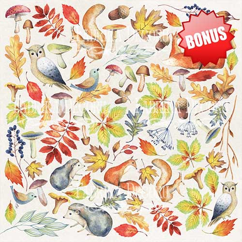 Double-sided scrapbooking paper set Colors of Autumn 12"x12", 10 sheets - foto 11