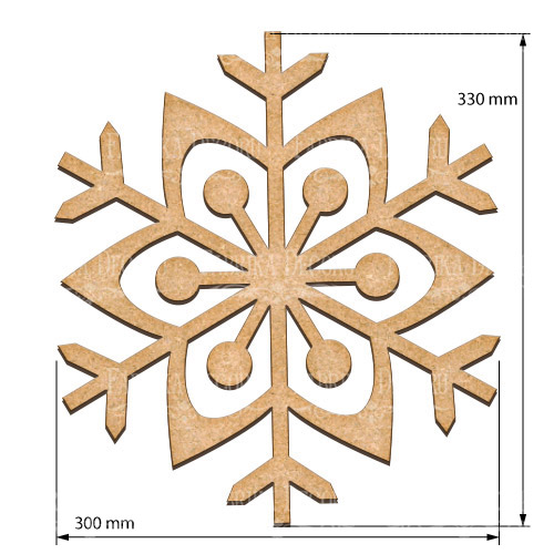  Art board Snowflake 30х33 cm - foto 0