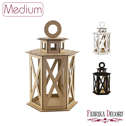 Decorative lantern 6-sided, size M, #080