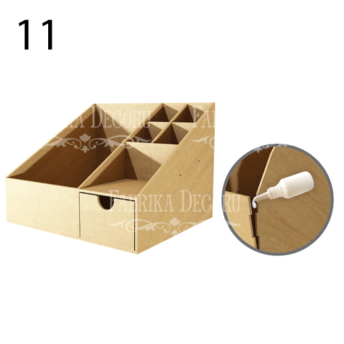 Desk organizer kit cosmetic accessories, bijouterie or stationery #032 - foto 15