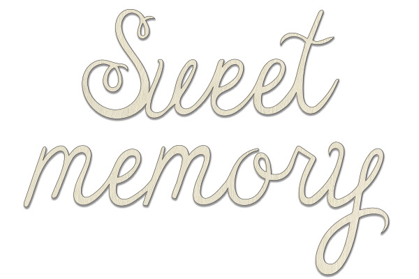 Chipboard embellishments set, "Sweet memory" #195