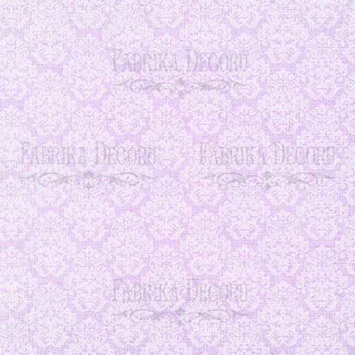 Blatt doppelseitiges Papier für Scrapbooking Lavender Provence #22-01 12"x12" - Fabrika Decoru