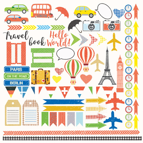 Double-sided scrapbooking paper set European holidays 12"x12", 10 sheets - foto 1