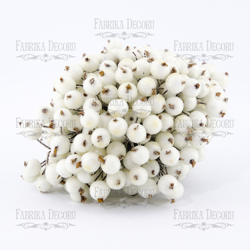 Set of sugar guelder rose berries White 20pcs