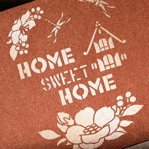 Stencil reusable, 15x20cm Sweet home, #409 - foto 1