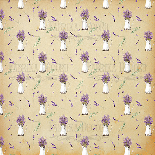 Sheet of double-sided paper for scrapbooking Lavender Provence #22-03 12"x12" - foto 0