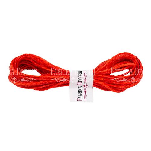Jute cord, color red, d=2mm